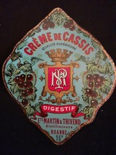 Etiquette Ancienne CREME DE