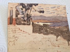 FRANCOIS CORBELLINI PEINTRE CORSE ESSAI AQUARELLE CHAPELLE CHEVRE GOLFE AJACCIO