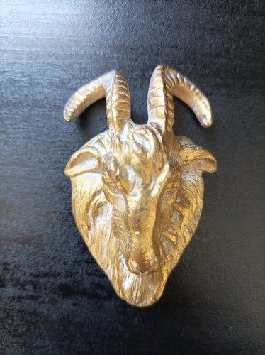 Tete bouc bronze 19 - de,