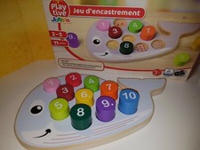 Jeu d'encastrement en bois enfant chiffre ludique en très bon état  de 2 à 5 ans