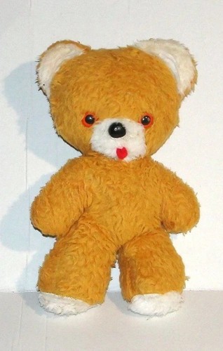 Peluche ours orange vintage - orange,
