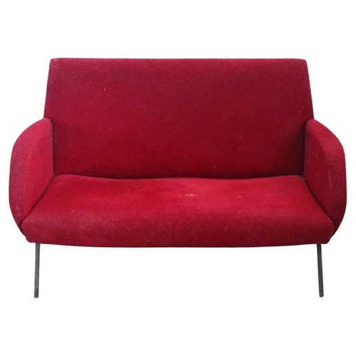 Canapé rouge vintage italie - canapé,