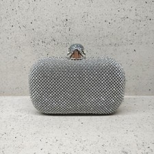 Pochette en cristal argenté