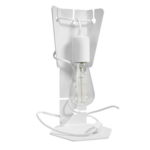 Lampe poser acier blanc - à, e27