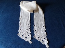 PETITE ECHARPE COTON ANCIENNE BRODEE MAIN  DEBUT 1900