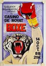 Affiche BOXE Casino Royat 1988 JM RAFFY