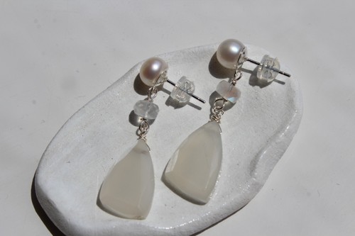 Boucles oreilles pierre - d'oreilles, en