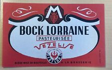 Ancienne Etiquette Biere Brasserie Vezelise Bock Lorraine Meurthe Et Moselle 54
