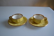 2 tasses et sous tasse café porcelaine moulin des loups DLG Apilco