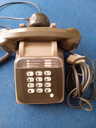 Télephone marron touches - télephone, à