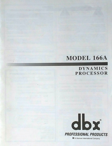 Dbx model 166a - model, dynamics