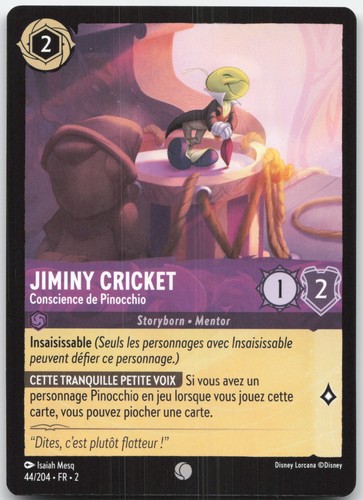 Carte lorcana jiminy cricket - jiminy,