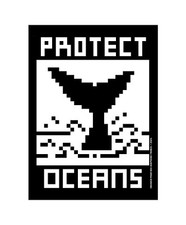 INVADER x Sea Shepherd - PROTECT OCEANS - Limited Ed. sticker (autocollant)