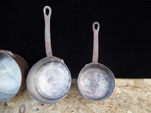 Lot anciennes casseroles en - anciennes,