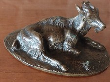 PETIT BRONZE PATINE ANIMALIER BREBIS ALLONGEE DANS LE GOUT DE PIERRE JULE MENE