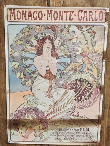 Ancienne affiche monaco - ancienne,