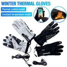 Gants Chauffants Électriques USB Hiver Chaud Antidérapant Écran Tactile Cyclisme Ski Gants