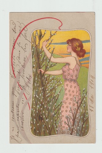Portrait art nouveau - portrait, femme