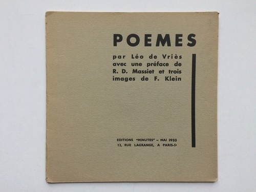 Léo vries poèmes - de, e.o