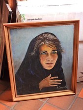 tableau huile sur panneau   "Femme  Corse"