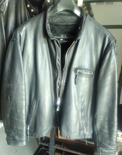 Schott black leather cafe - schott,