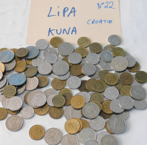 Lot pièces monnaie croatie - pièces,