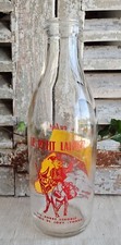 ANCIENNE BOUTEILLE DE LAIT  PUBLICITAIRE  EN VERRE