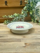 Ancienne Assiette Montée sur Pied - Signée Longwy, Modèle Marly