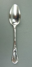 Cuillère à café en métal argenté CHRISTOFLE FRANCE, modèle Rocaille.