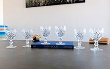 Versailles, cristal Saint Louis. 6 verres à eau. H13,9cm. Estampillé