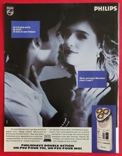 Publicité presse Rasoir Electrique PHILISHAVE de PHILIPS Téléviseur TOSHIBA 1989