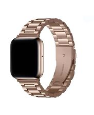 Bracelet Femme Apple Watch Or Rose Montre Connecté Acier Inoxydable Réglable