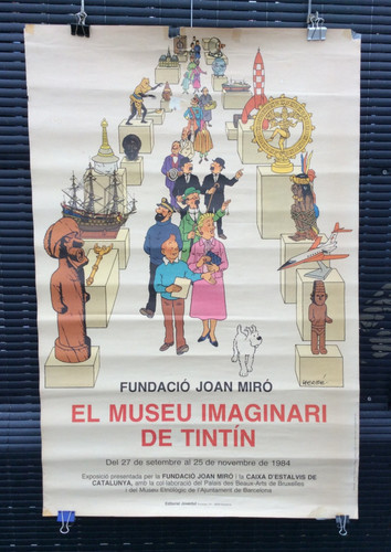 Tintin affiche fondation joan - tintin,