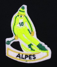 Ecusson brodé (patch／embroidered crest) Ski Alpes jaune