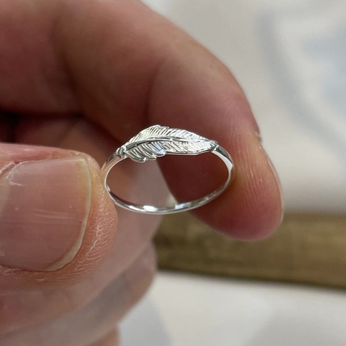 Argent sterling plume bague - argent,