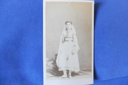 Photo cdv une danseuse en - cdv,