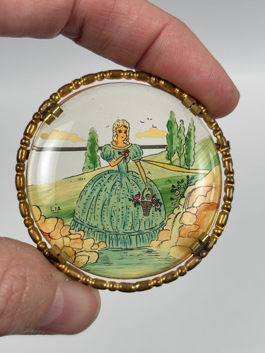 Ancienne broche laiton - en,