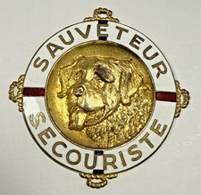 Sauveteur - Secouriste, émail, embouti, CRS tête de chien, 70 mm