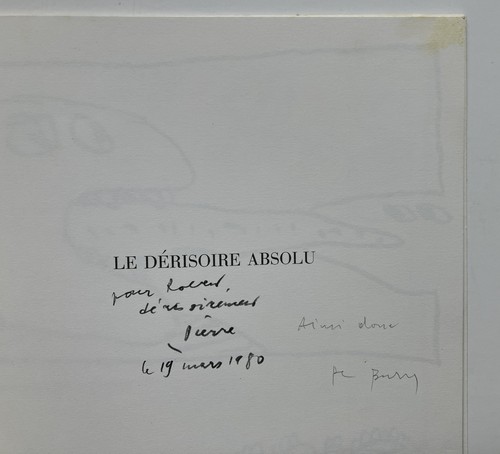 Dérisoire absolu avec - ",