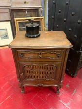 Table de Chevet Armoire Mort en Noix Paille Vienne Première Moitié' Xx Seconde