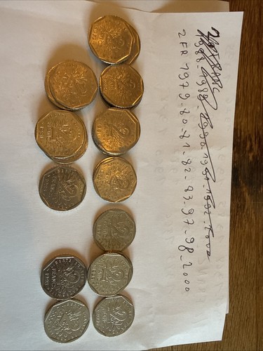 Pièce monnaie francs - pièce, de