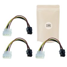 X3 Cable Molex 4 Pin Male vers 6 Pin Femelle Cable PCI Express De 18cm Broche