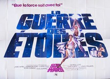 STAR WARS Lucas Huge French Eight Panel Vintage Movie Poster Original 1977