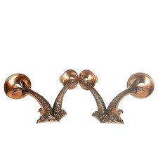 PAIRE D'APPLIQUE DOUBLE ART DECO METAL CUIVRÉ DLG PETIOT EZAN