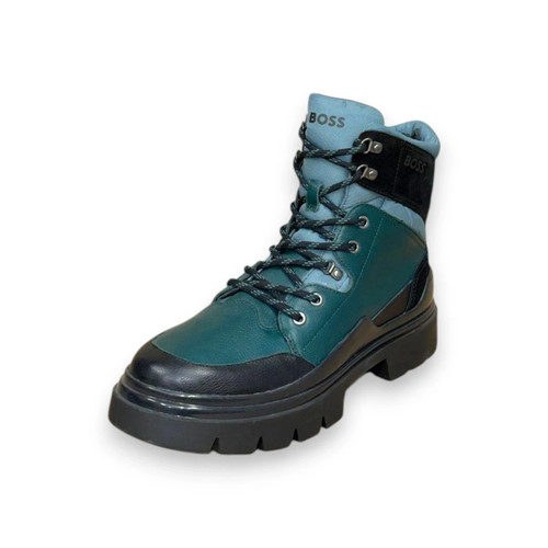 Boss chanan homme vert cuir - boss,