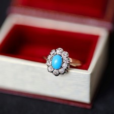 Antique 18k gold cluster ring
