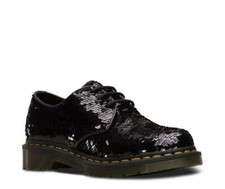 Dr Martens 3 Trou 1461 Sequin Noir Argent 24597016 Classic Doc