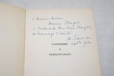 TAPISSERIE A PERSONNAGES MAURICE TUMERELLE ENVOI 1950 LE COR DE CHASSE