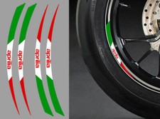 4 X STICKERS ITALIE ROUE JANTE 17" POUR APRILIA AUTOCOLLANT MOTO (RA087AP)