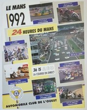 Affiche circuit 24 heures du Mans 1992 24 heures Auto moto supermotard dragsters